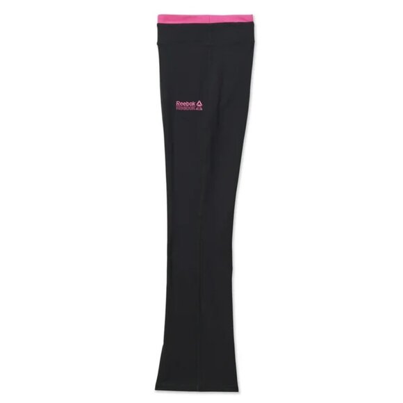 Reebok Girls Flare Leggings Size M (7/8) Black and Pink - Preloved Excellent - Picture 4 of 9